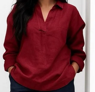 شومیز مانتویی ( Lara ) سایز 52 - 58